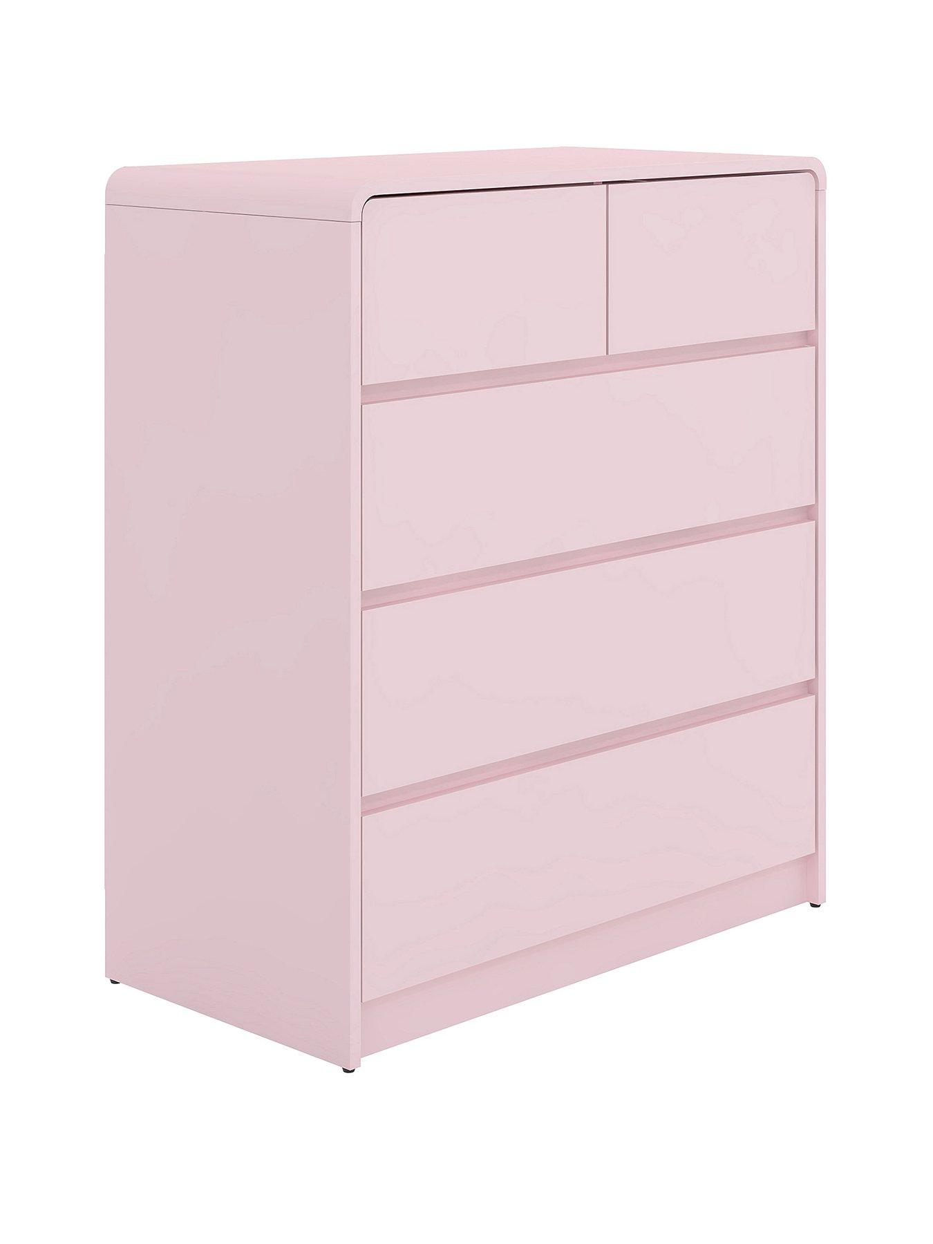 Image 2 of 7 of The Very Collection Bailey Kids 3 + 2 Drawer Chest - Pink - FSC&reg; Certified