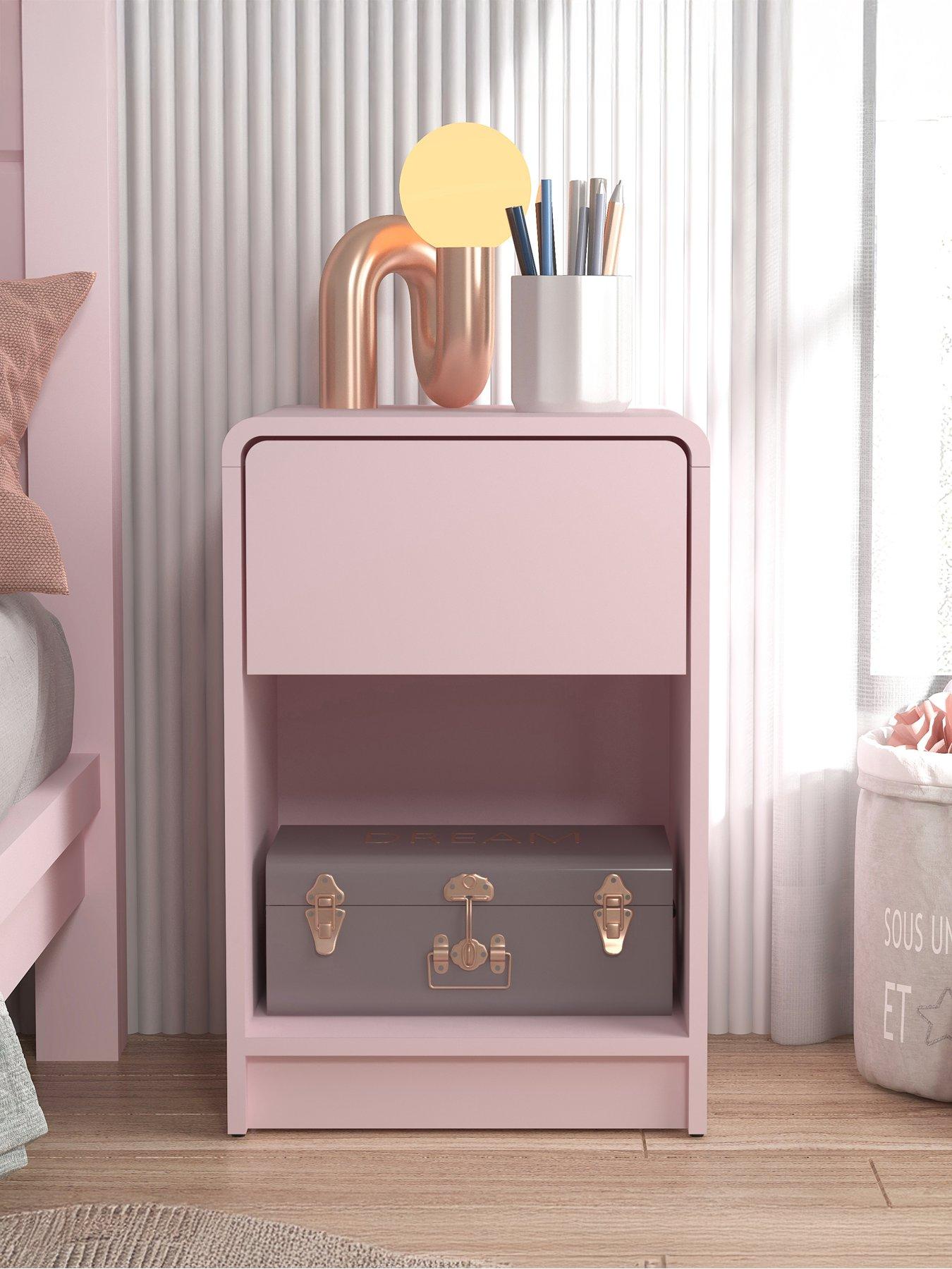 The Very Collection Bailey Kids Bedside Table - Pink - FSC® Certified