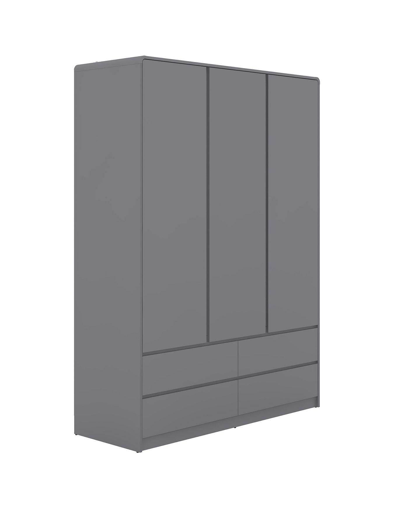 Image 2 of 7 of Very Home Bailey Kids 3 Door, 4 Drawer Wardrobe - Grey - FSC&reg; Certified