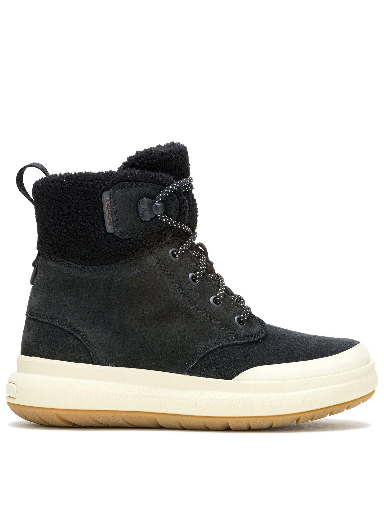 Image 1 of 4 of Merrell Womens Marquette Thermo Lace Waterproof Hiking Boots - Black