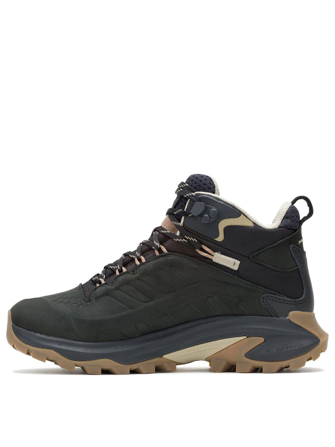 Image 2 of 4 of Merrell Womens Moab Speed 2L Mid Waterproof Hiking Boots - Black
