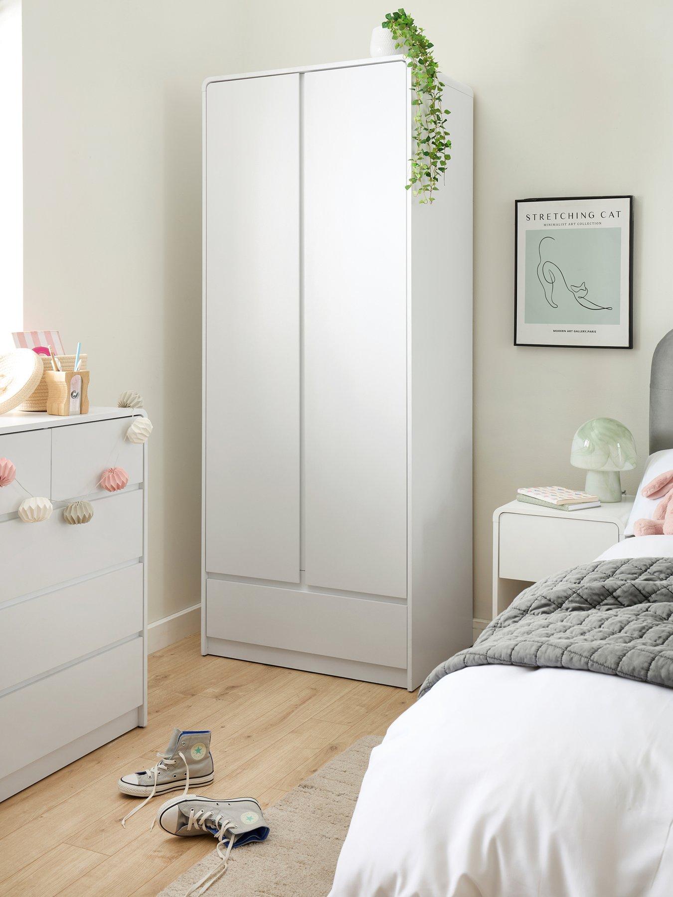 The Very Collection Bailey Kids 2 Door, 1 Drawer Wardrobe - White - FSC® Certified