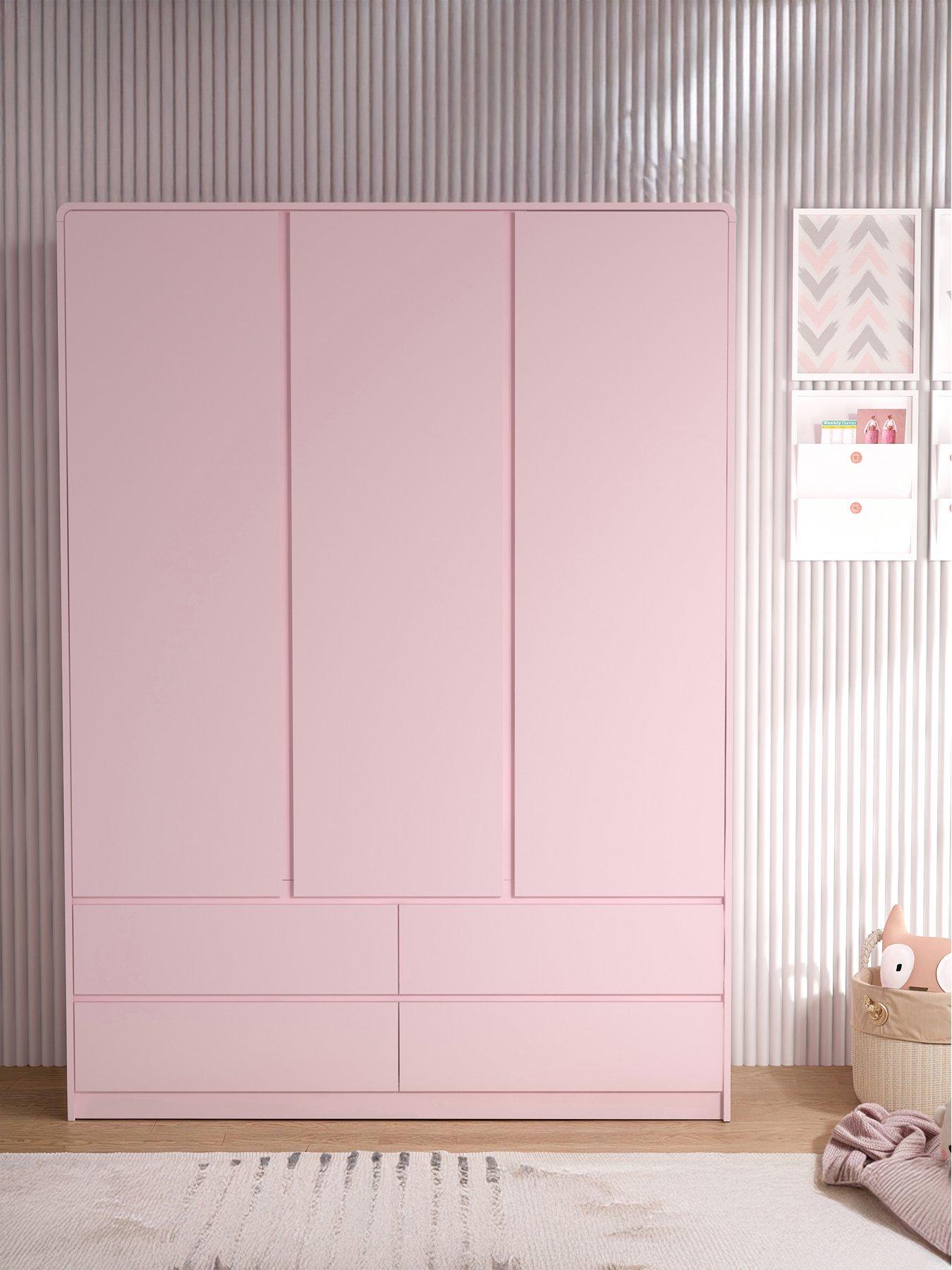 The Very Collection Bailey Kids 3 Door, 4 Drawer Wardrobe - Pink - FSC® Certified