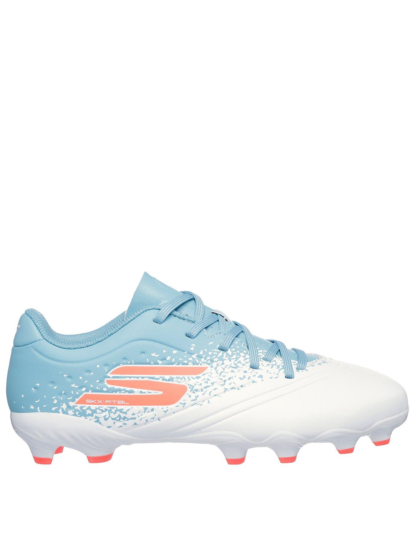 front image of skechers-junior-razor-15-firm-ground-football-boots-white