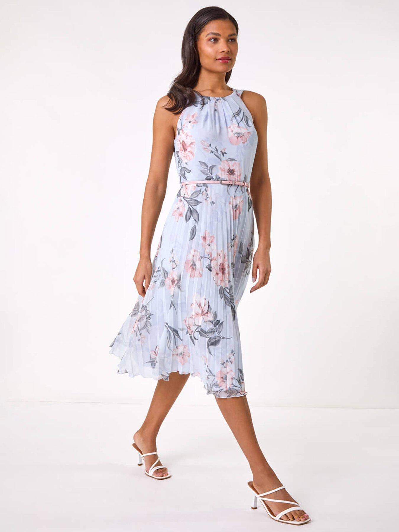 roman-floral-pleated-halter-midi-dress-grey