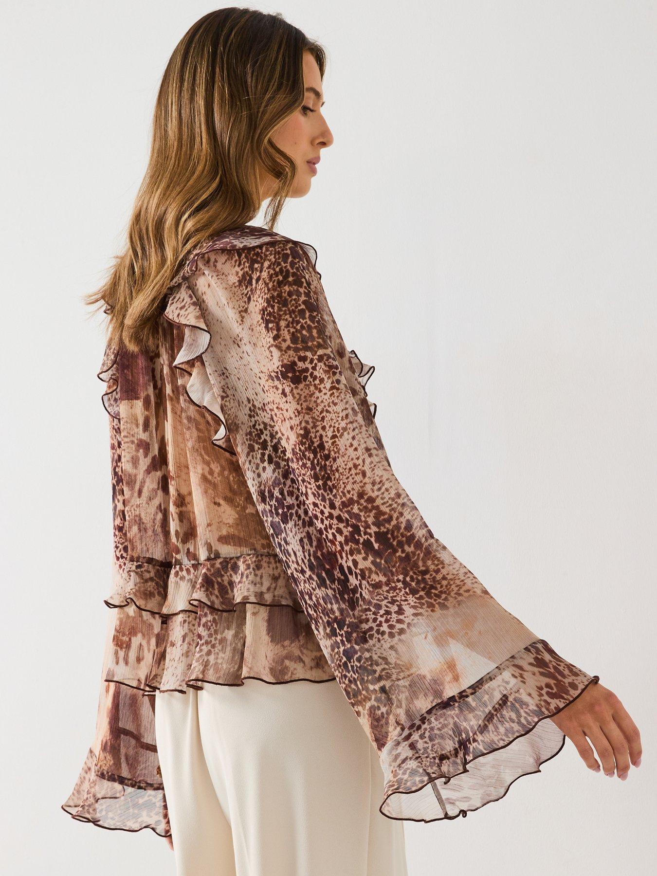  image of mango-blouse-butcher-brown