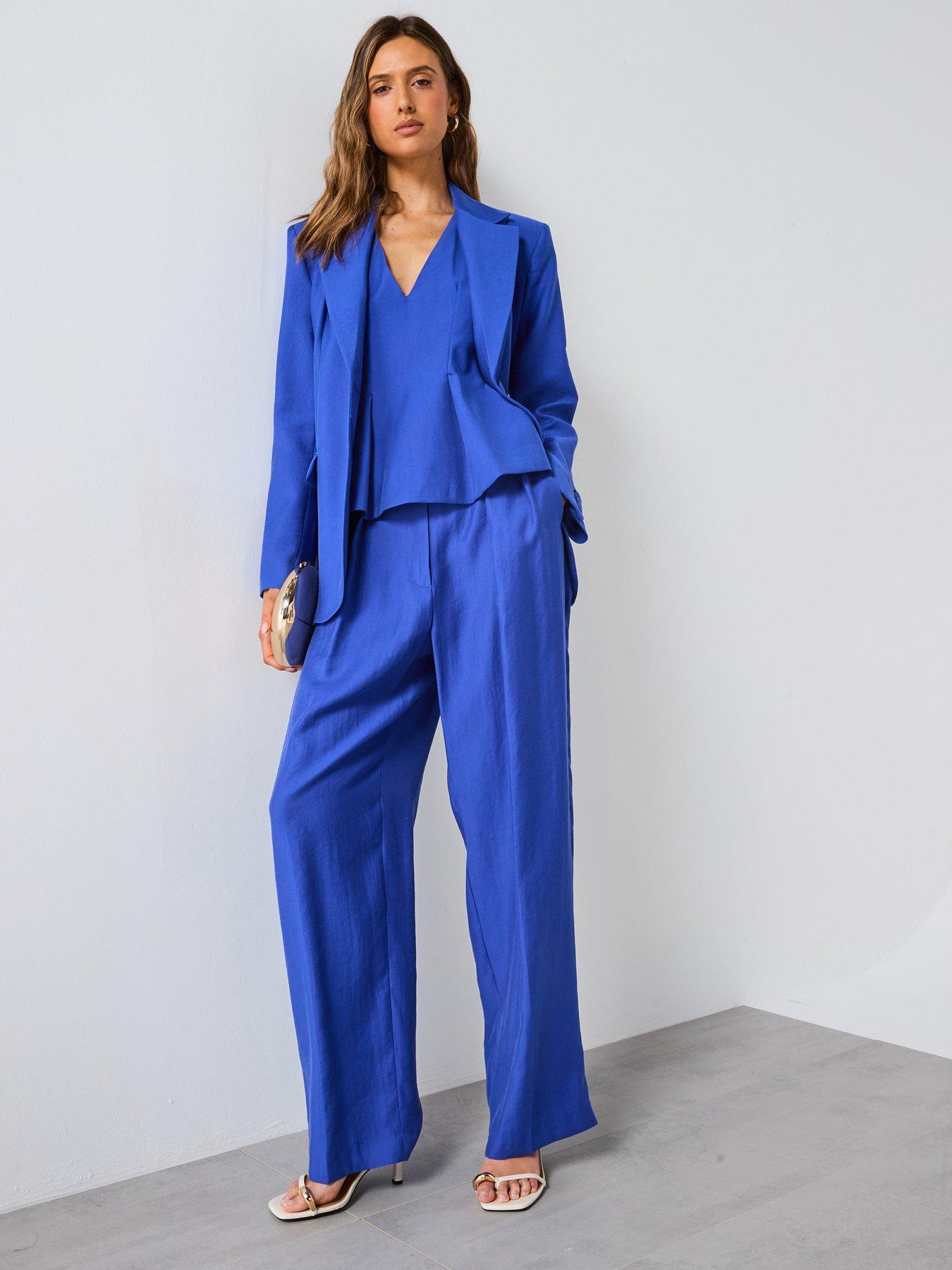  image of mango-strapless-fitted-top-blue