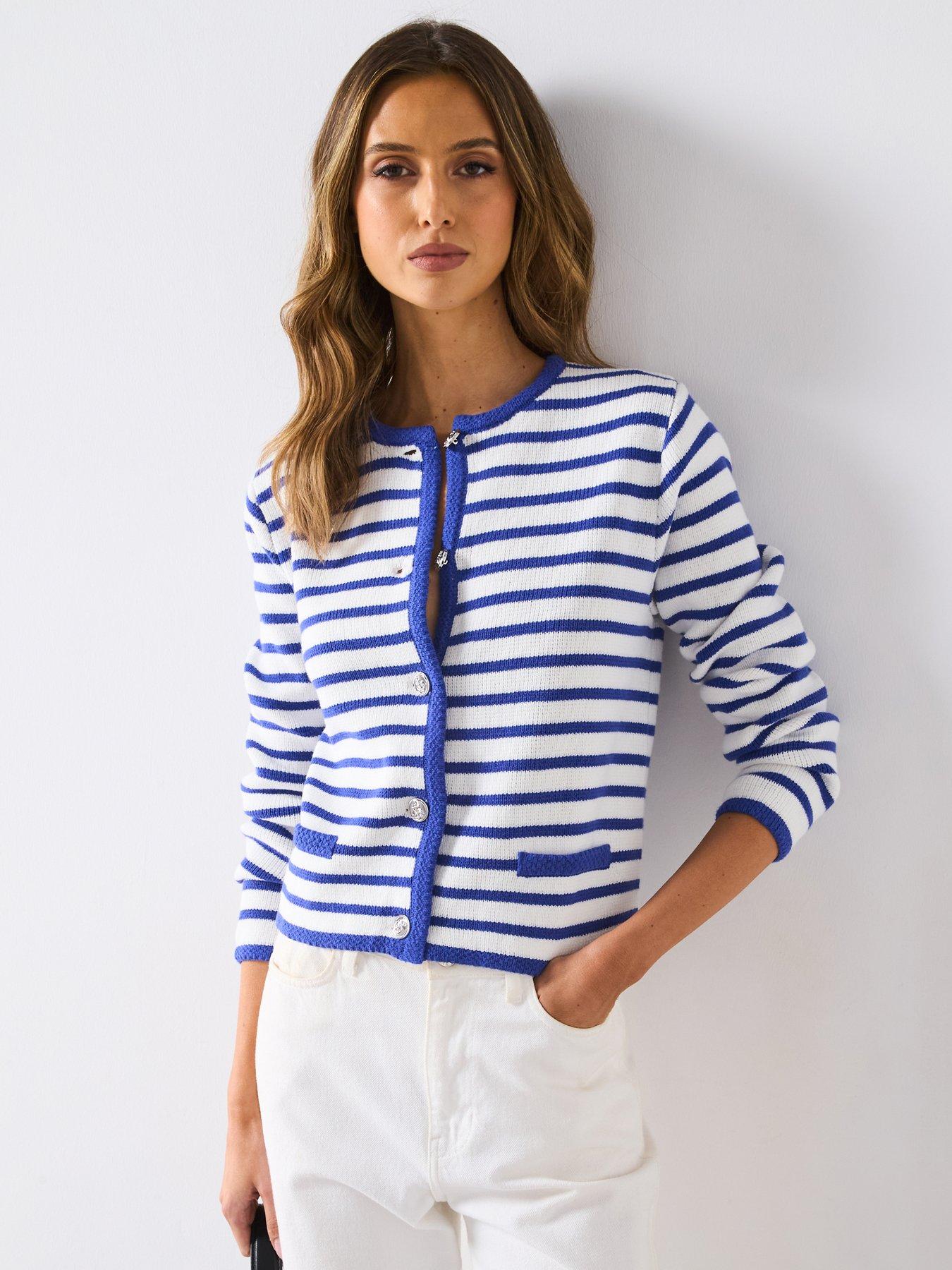 mango-stripped-knit-cardigan-bluewhite