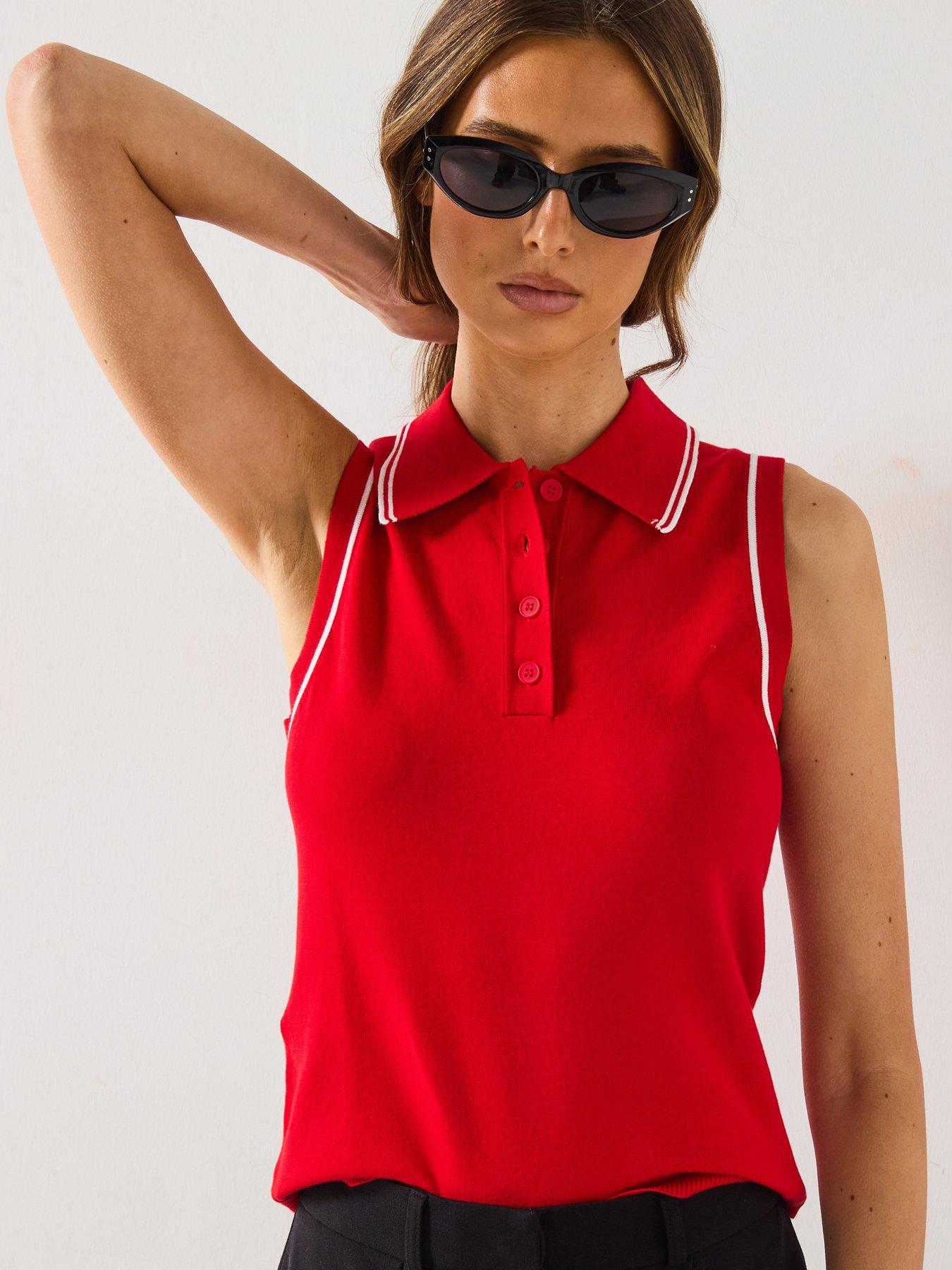 mango-polo-neck-knitted-top-with-contrasting-trims-red