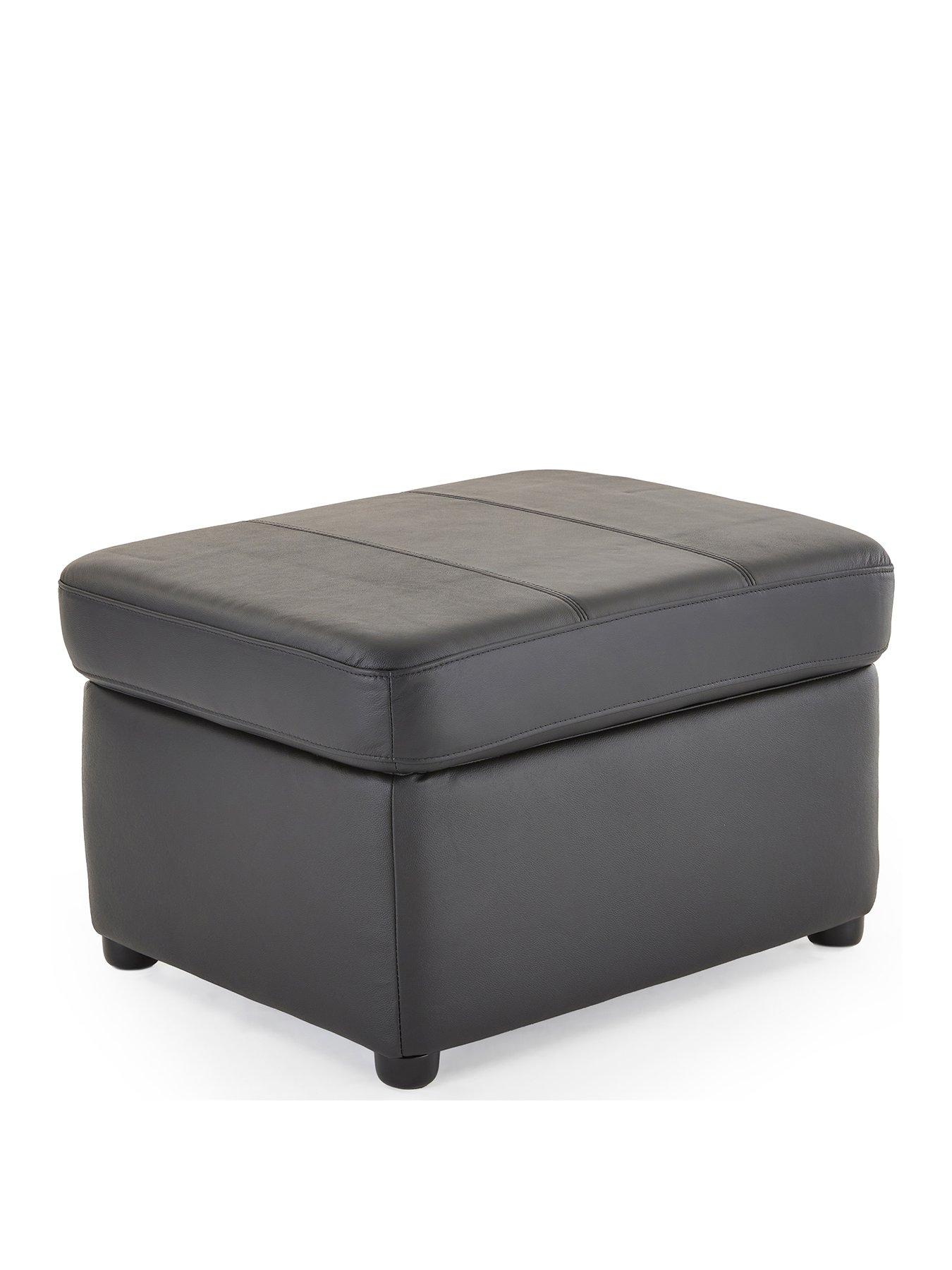 Image 3 of 7 of Very Home Wilmslow Leather Footstool with Storage