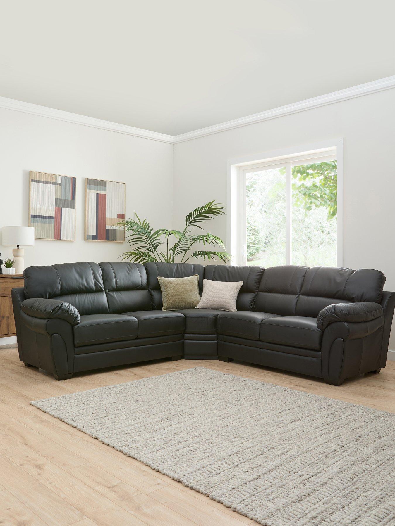 Image 1 of 7 of The Very Collection Wilmslow Leather Corner Group - FSC&reg; Certified