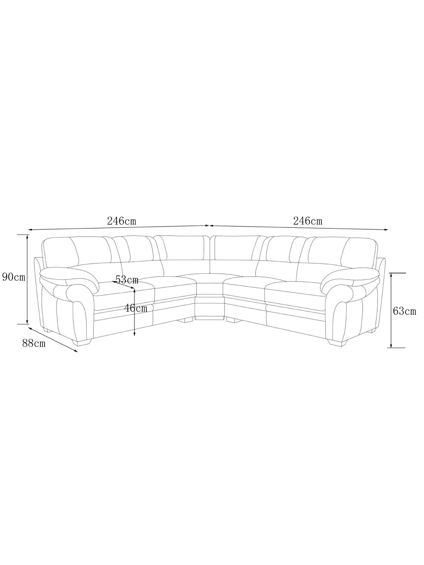 Image 7 of 7 of The Very Collection Wilmslow Leather Corner Group - FSC&reg; Certified