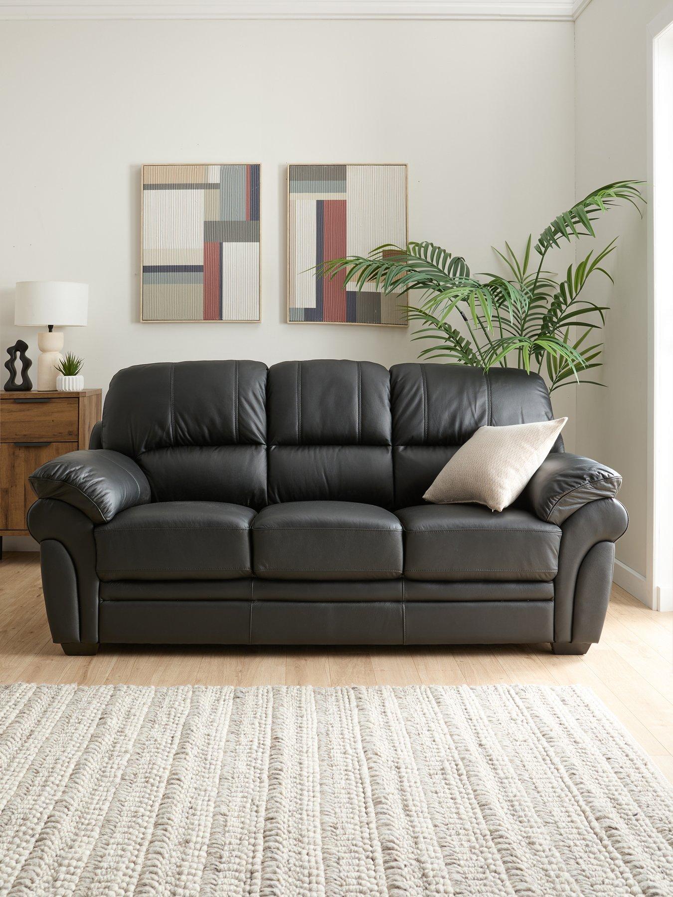 The Very Collection Wilmslow Leather 3 Seater Sofa - FSC® Certified
