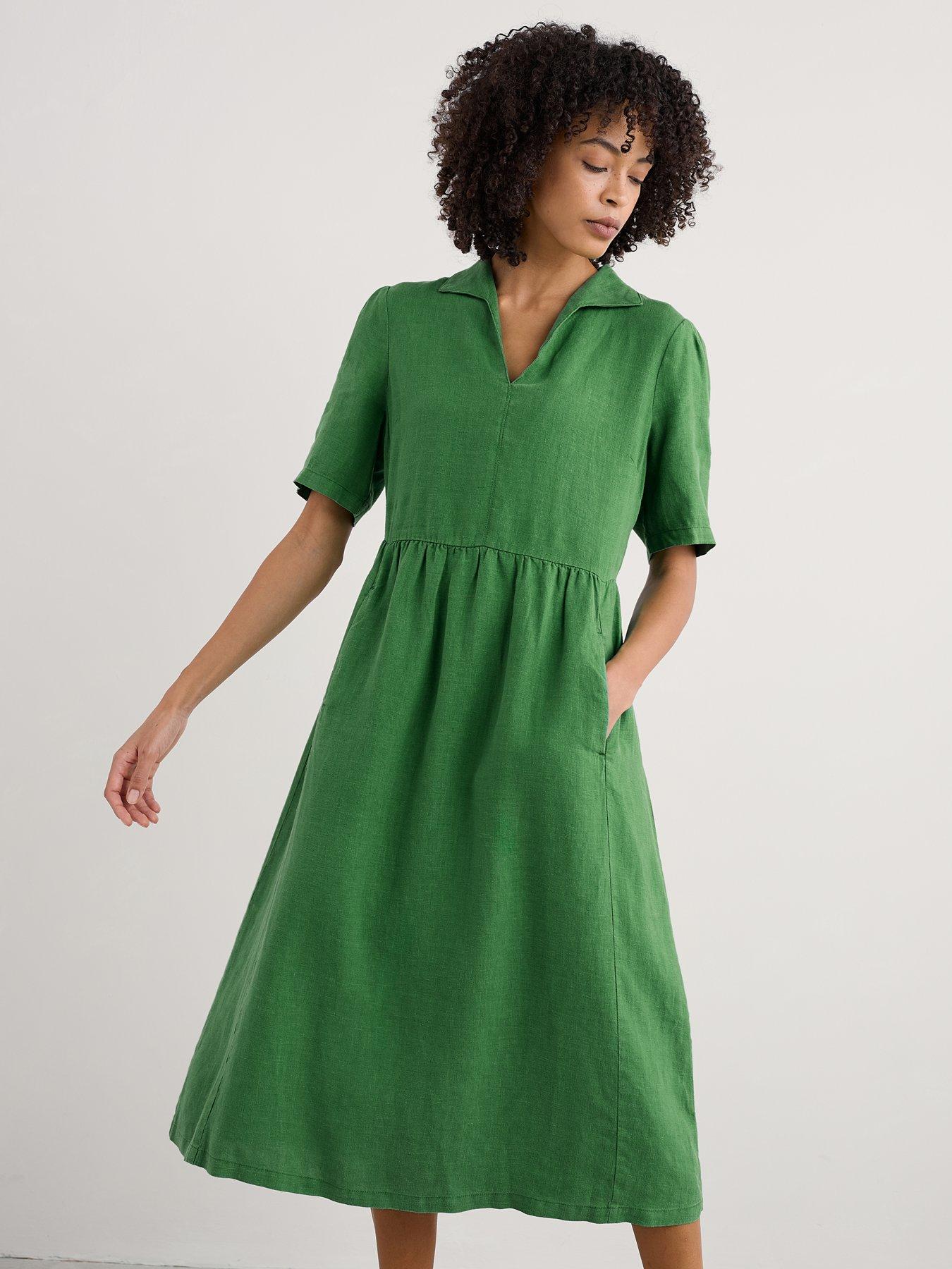 undefined Fen Violet Dress - Green