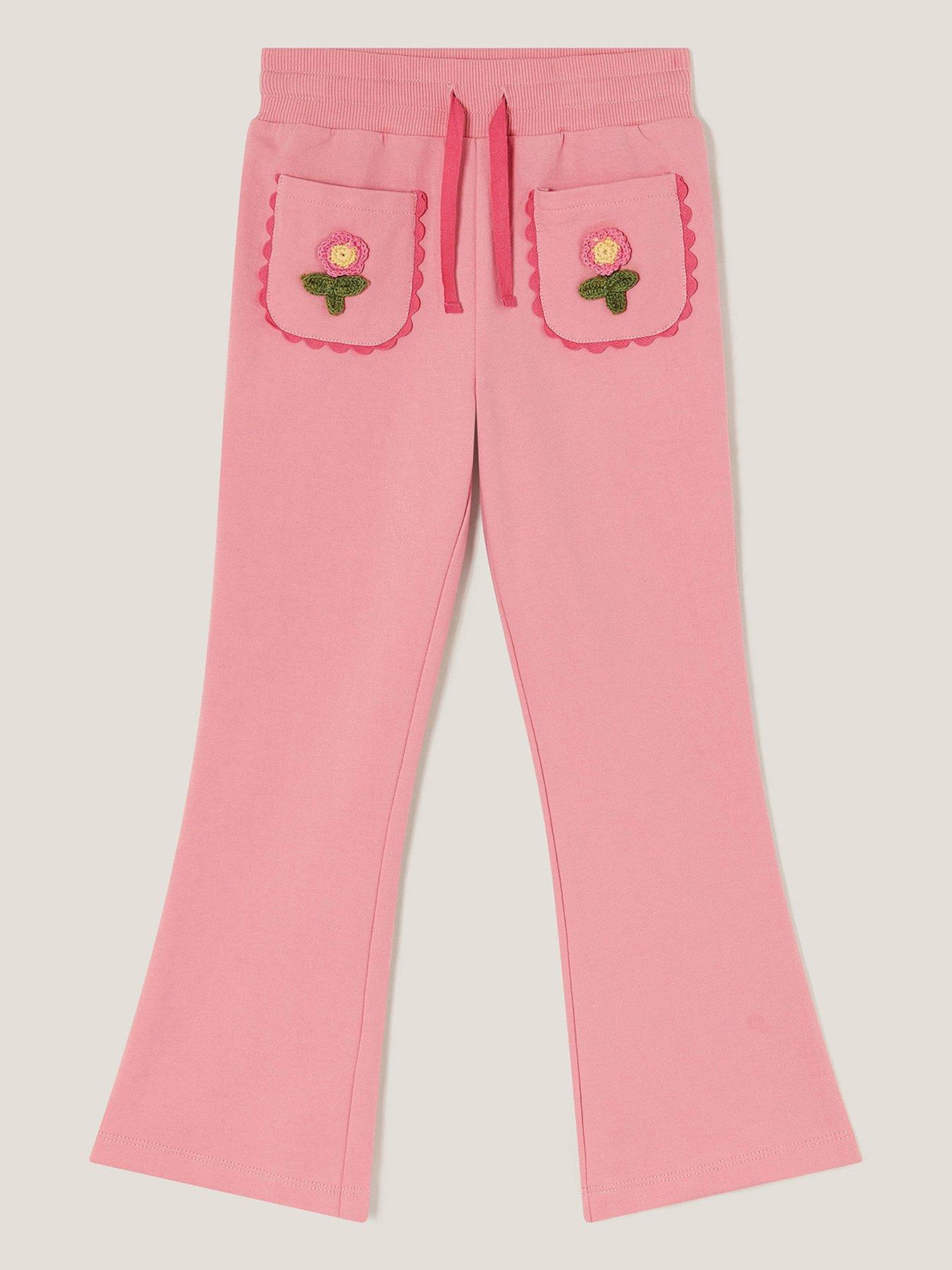 monsoon-girls-crochet-flower-flare-joggers-pink