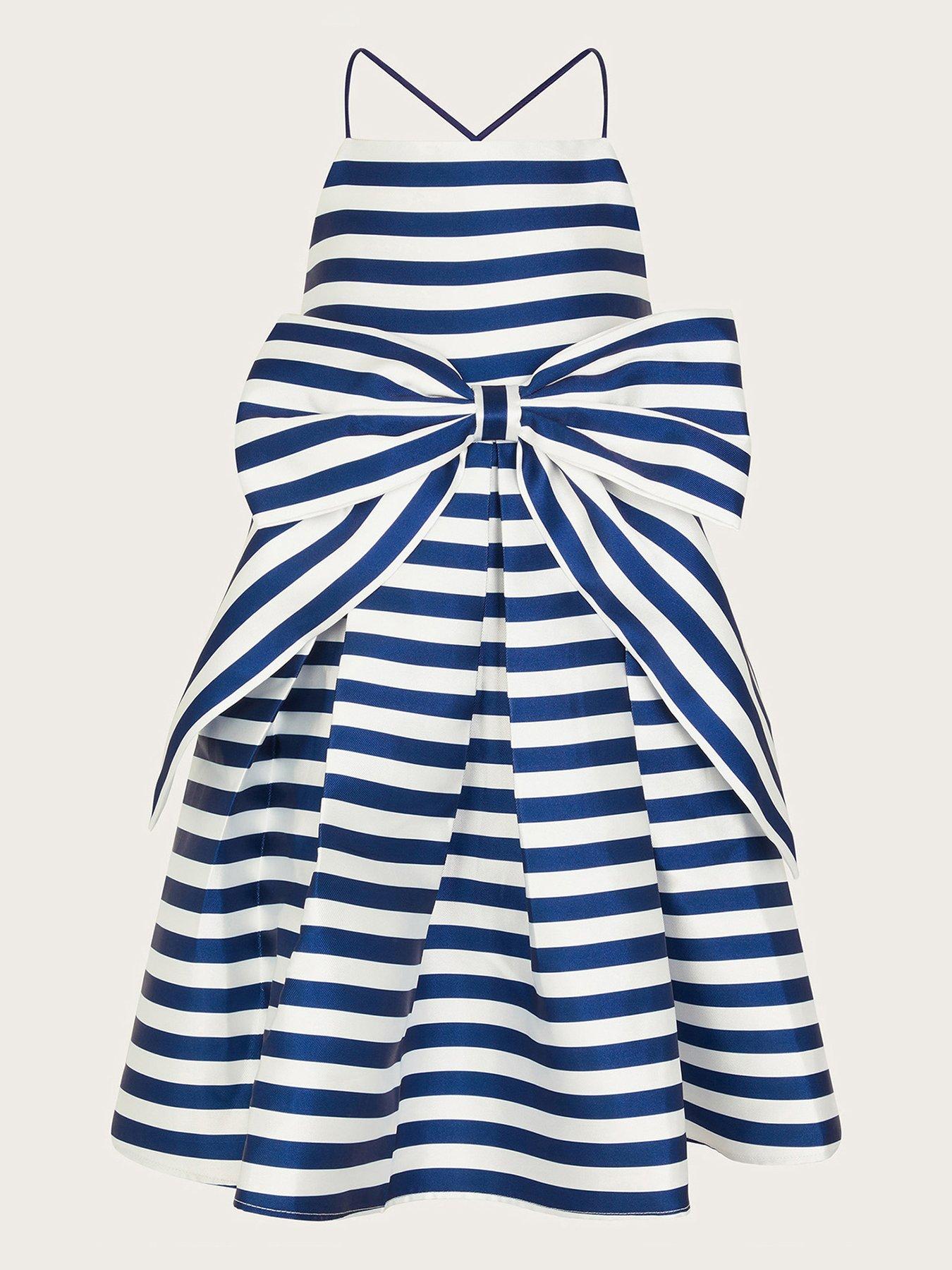 monsoon-girls-stripe-bow-strappy-twill-dress-blue