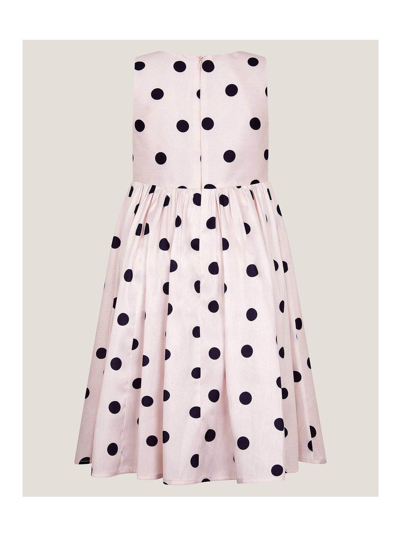  image of monsoon-girls-sicily-spot-mini-dress-light-cream