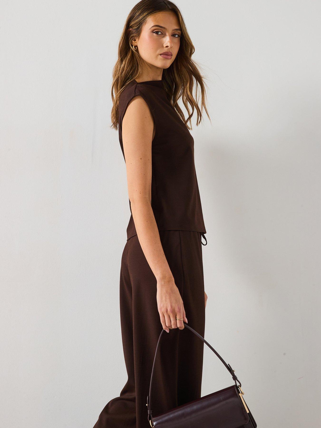  image of mango-candela-t-shirt-brown