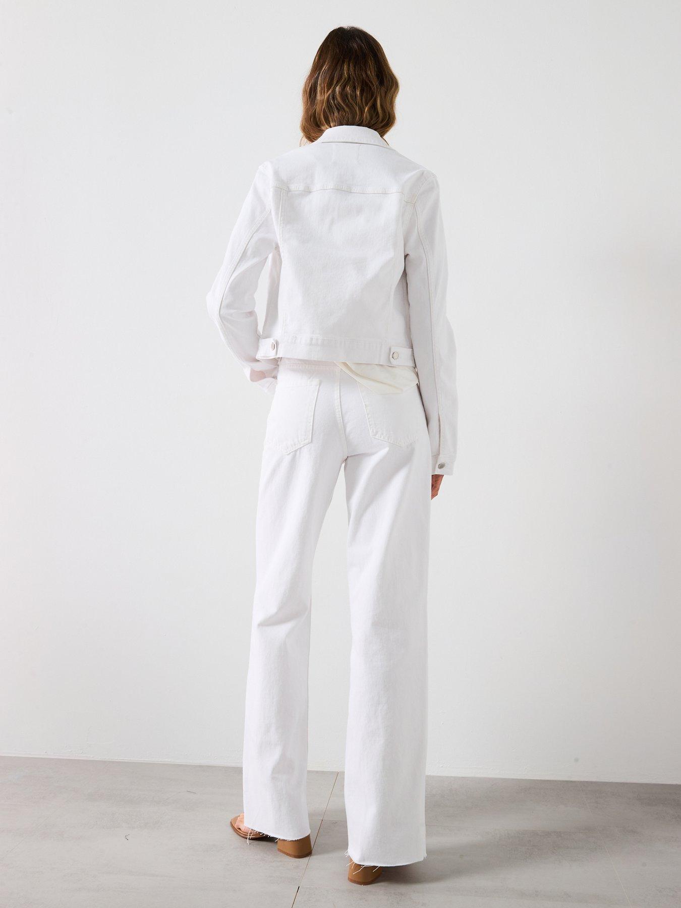  image of mango-danila-wide-leg-high-rise-jeans-white