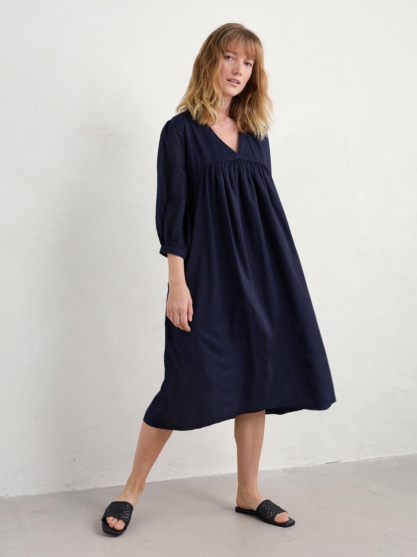 Seasalt Cornwall Earth Colours Dress - Navy
