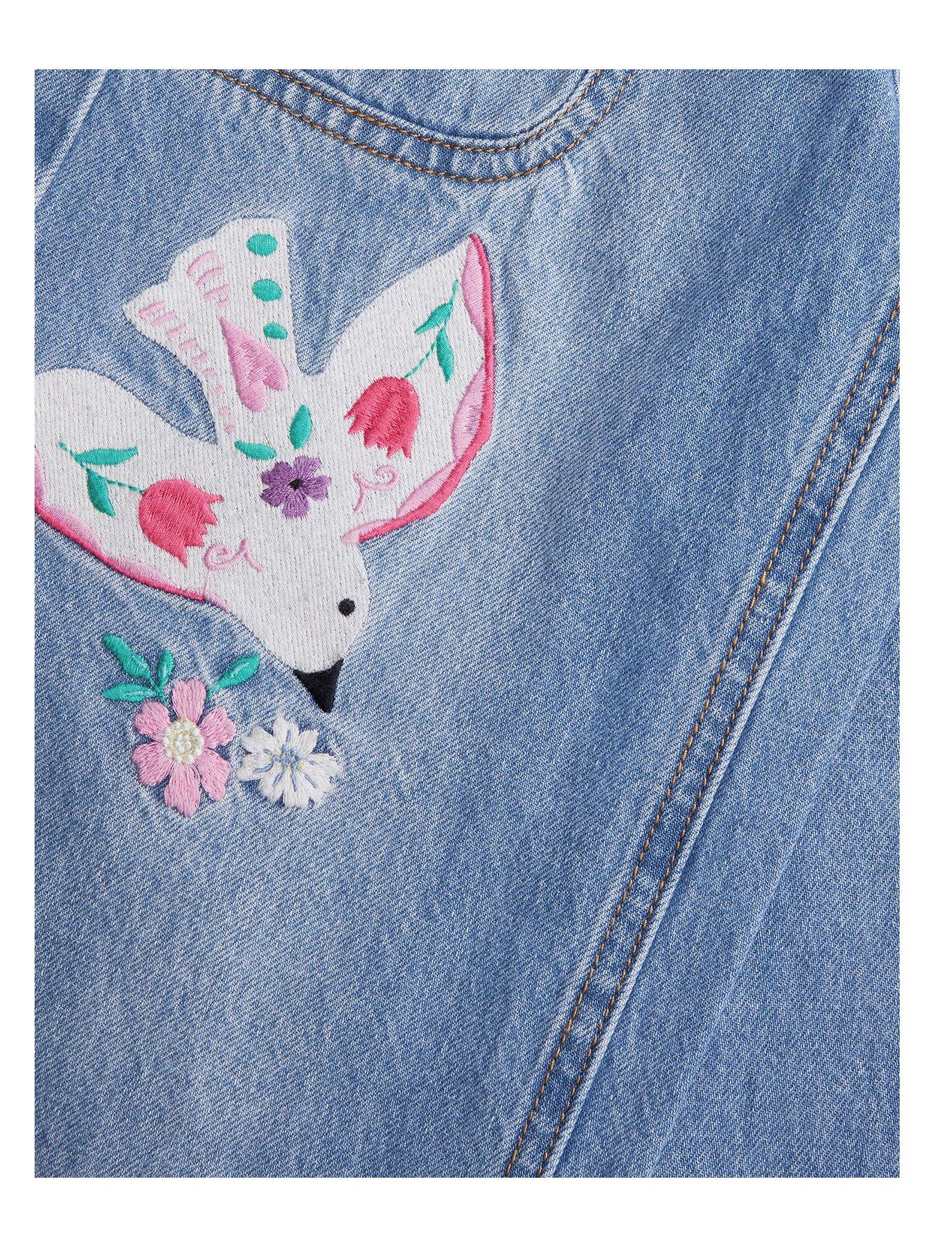  image of monsoon-girls-dove-applique-denim-jeans-blue