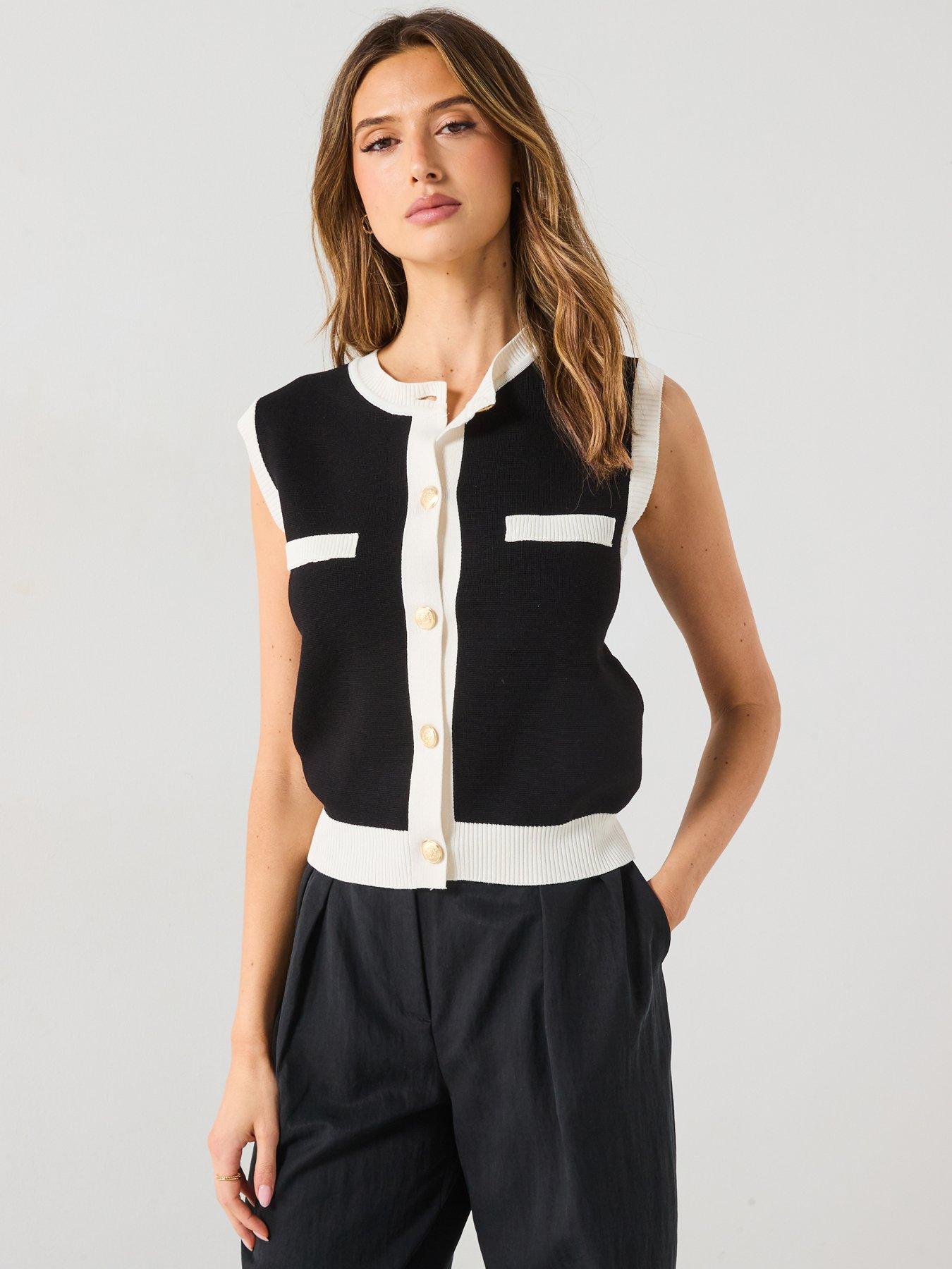 undefined Pia Waistcoat - Black