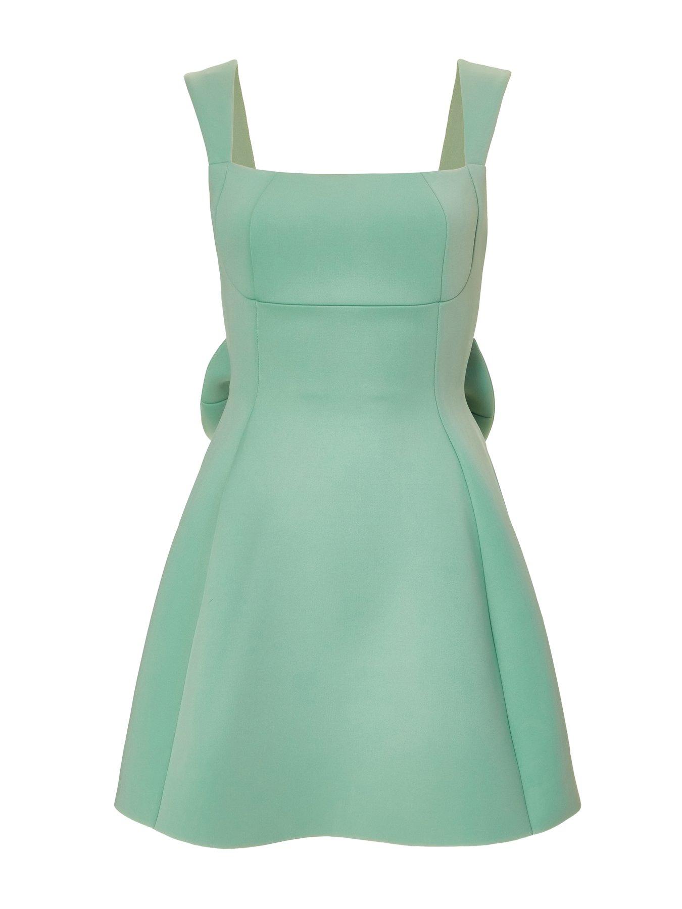 image of quiz-sage-bow-skater-dress