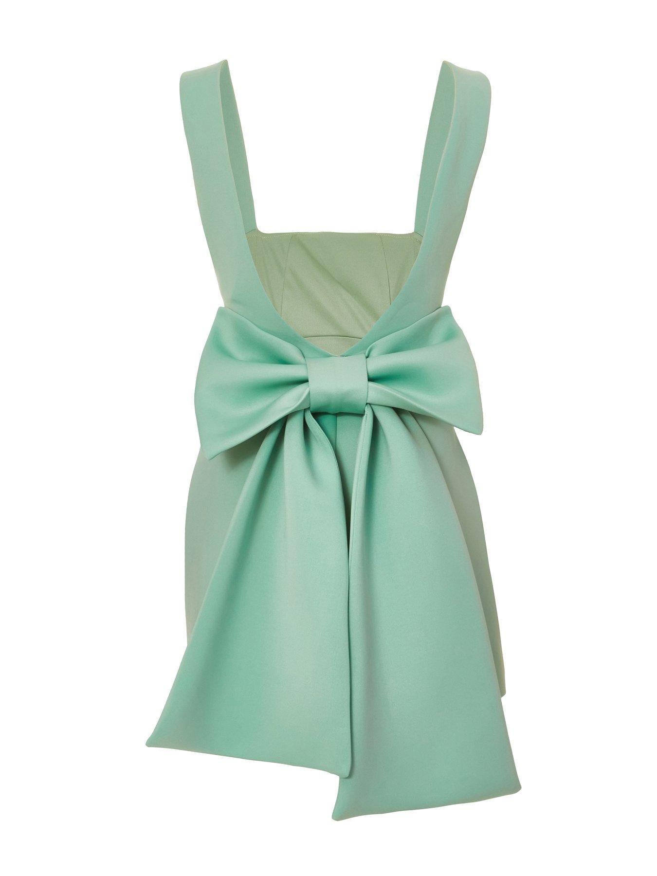  image of quiz-sage-bow-skater-dress