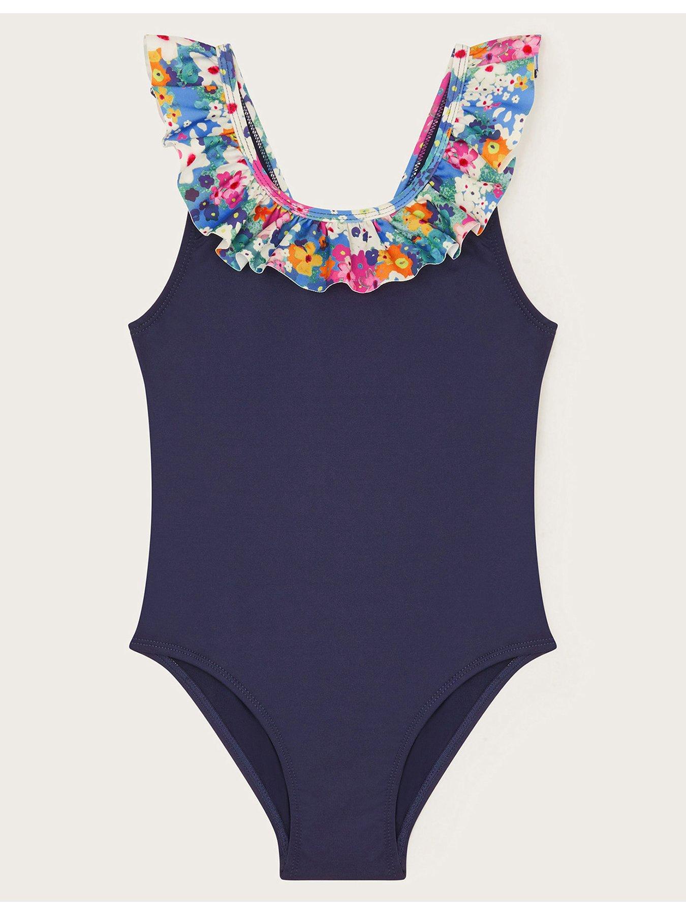 monsoon-girls-floral-frill-swimsuit-navy
