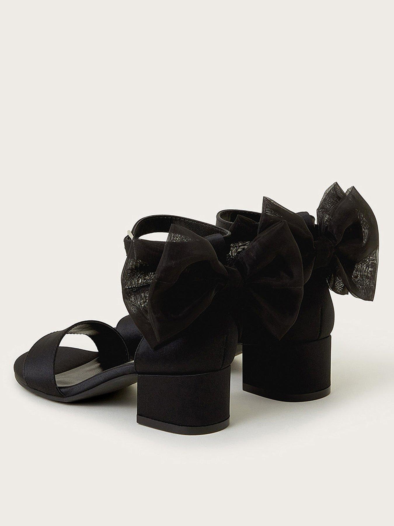  image of monsoon-girls-two-part-bow-heeled-shoes-black