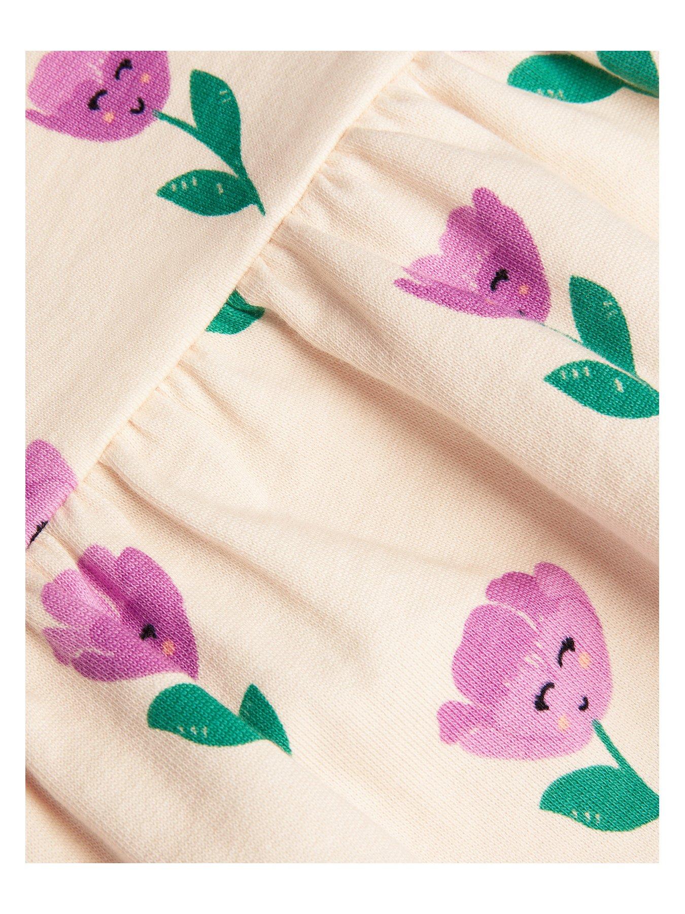  image of monsoon-girls-tulip-print-sweatshirt-dress-pink