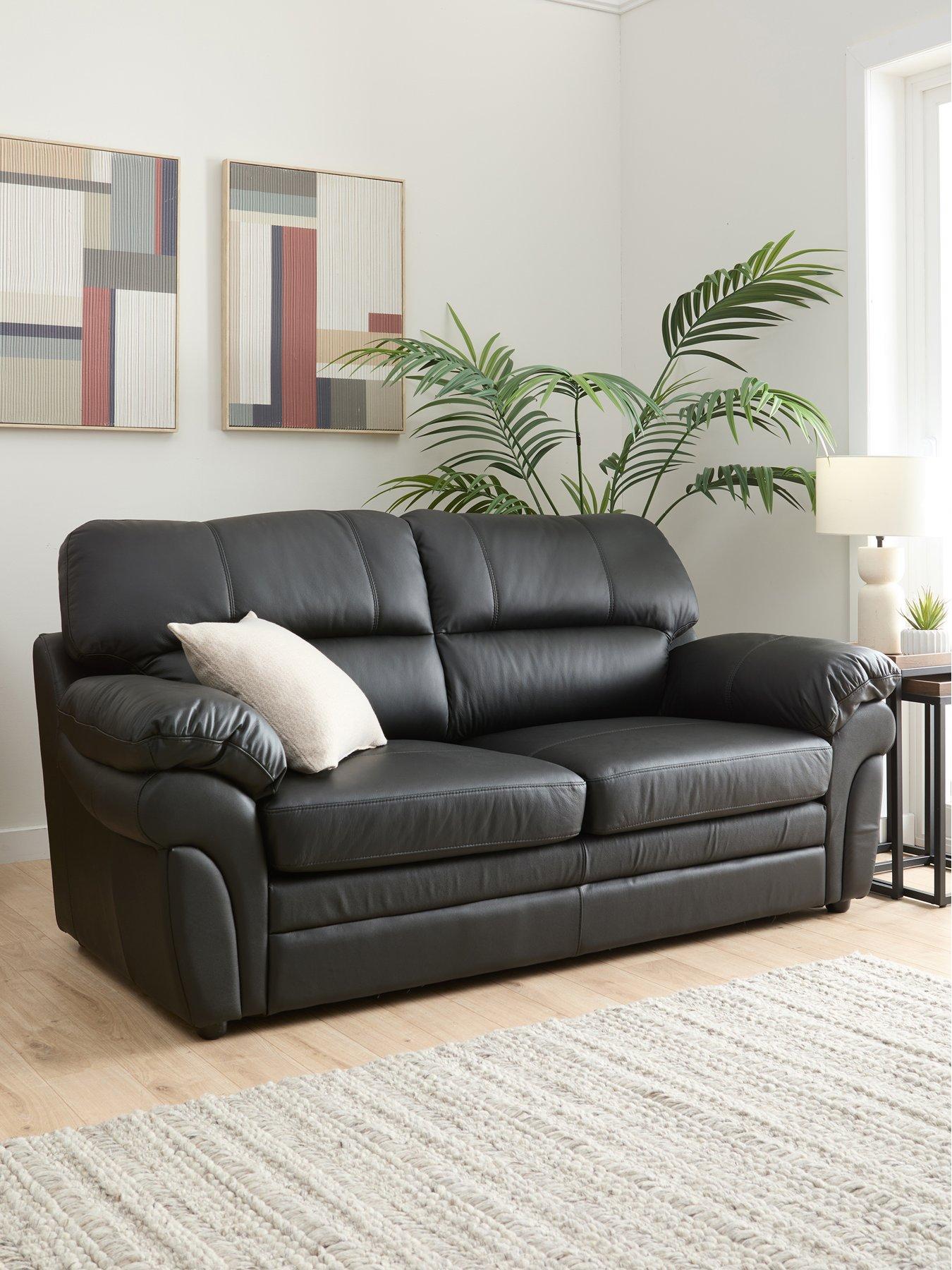 Image 1 of 7 of The Very Collection Wilmslow Leather Sofa Bed