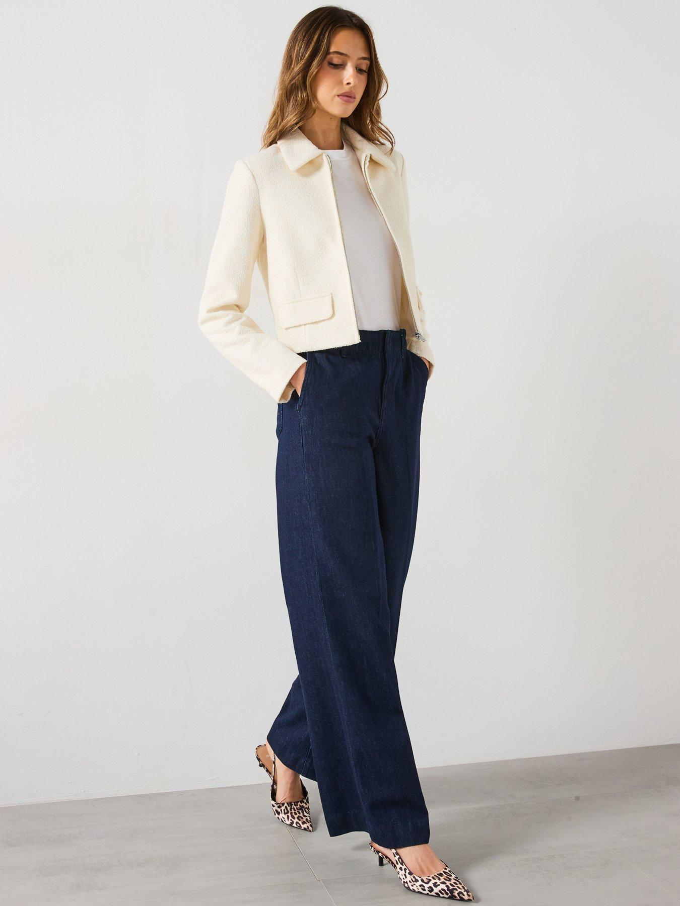  image of mango-cotton-blend-jacket-with-lapel-cream