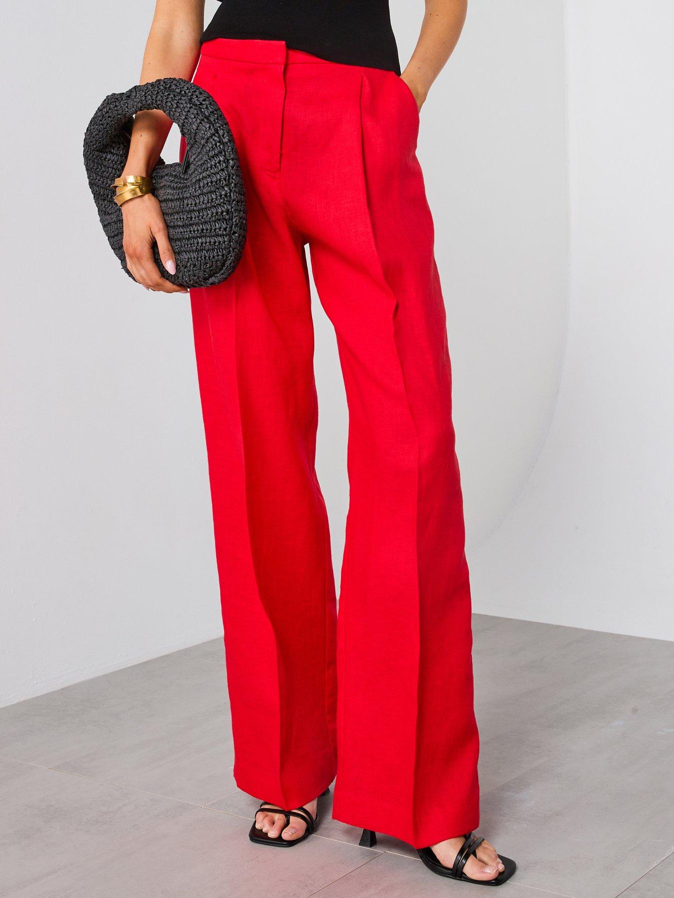 mango-straight-fit-linen-suit-trousers-red