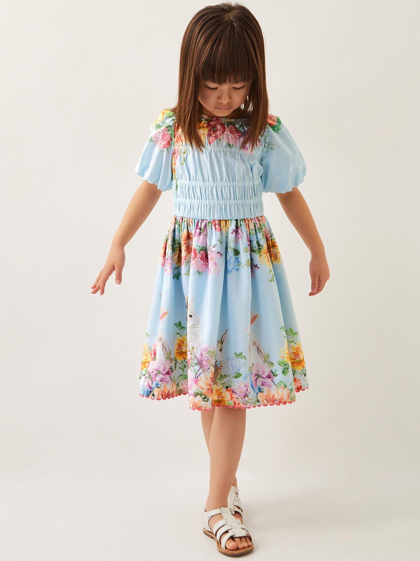 monsoon-girls-floral-bunny-short-sleeve-dress-blue