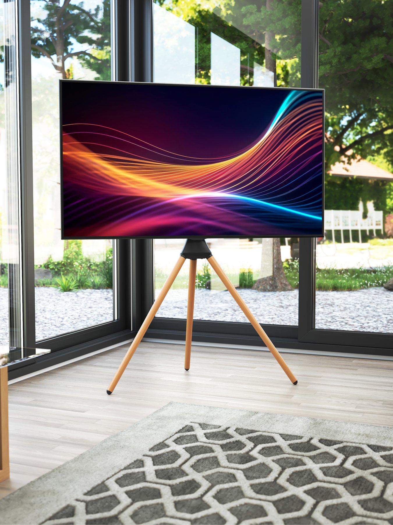 AVF Camden Freestanding Tripod TV Stand - suits up to 32-65 inch TV - Light Wood