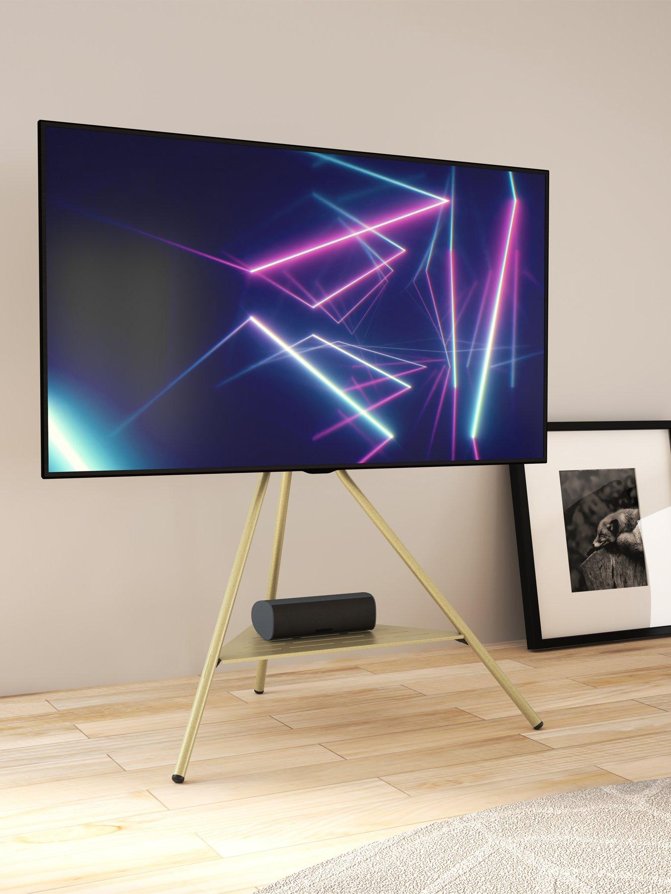 AVF Tiga Freestanding Metal TV Tripod - fits between 32 - 65 inch TV - Gold