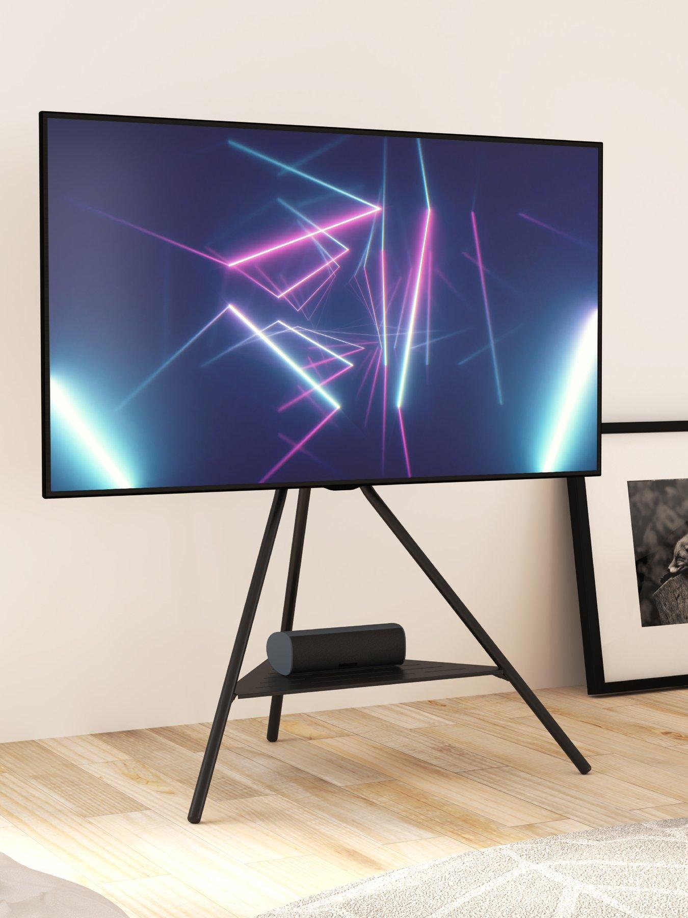 AVF Tiga Freestanding Metal TV Tripod - fits between 32 - 65 inch TV - Black