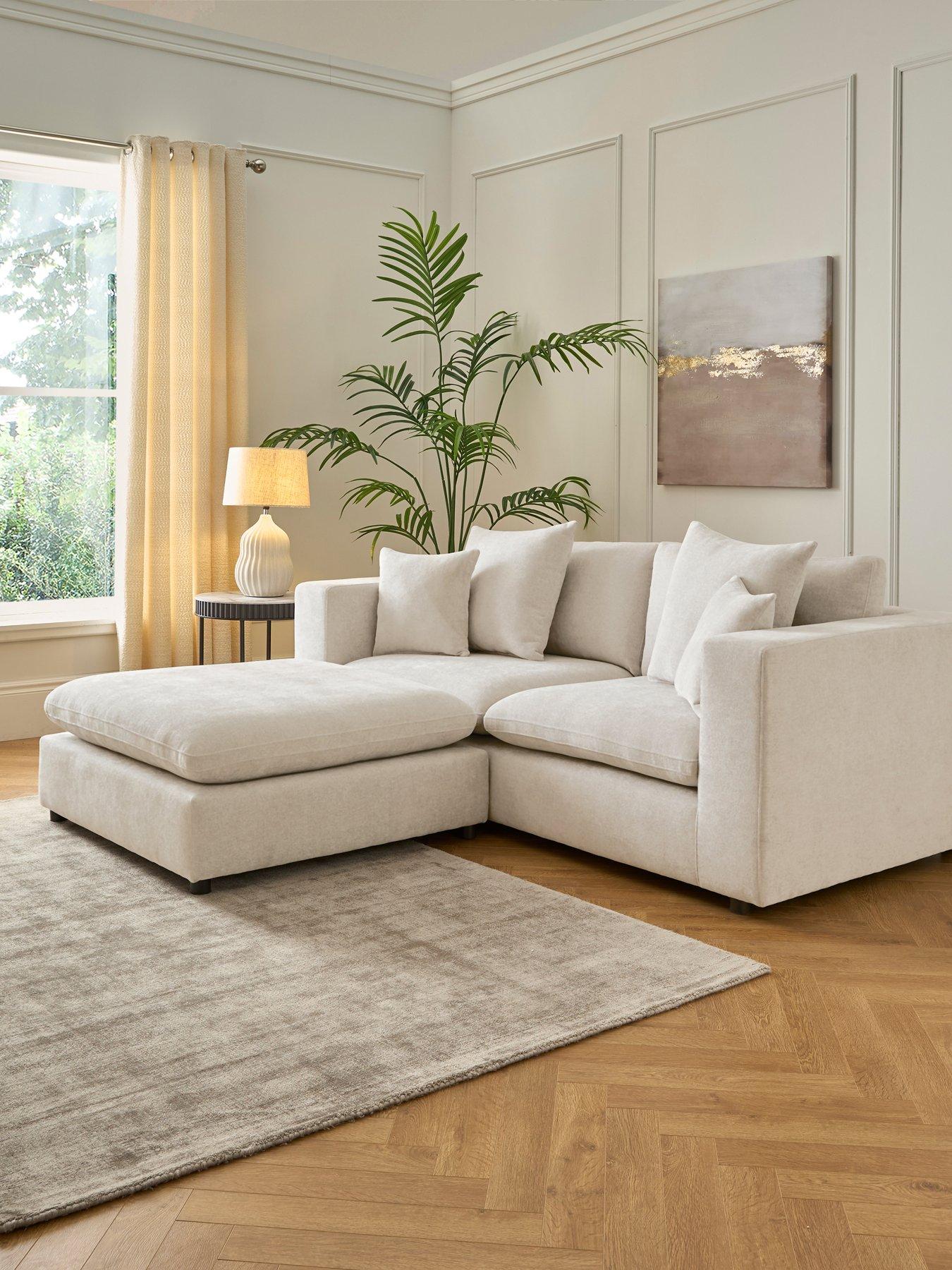 Image 1 of 7 of The Very Collection Missouri 3 Seater Fabric Sofa + Footstool Set (Buy &amp; SAVE!) - FSC&reg; Certified