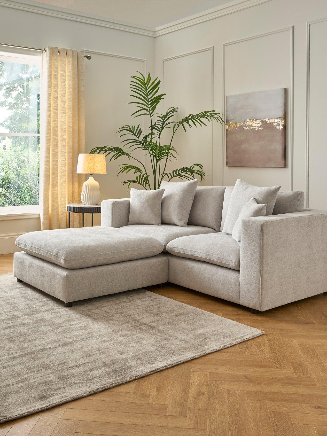 Very Home Missouri 3 Seater Fabric Sofa + Footstool
