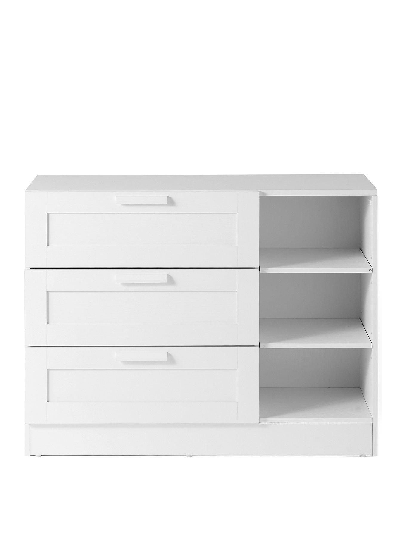 Image 2 of 7 of The Very Collection Taryn Kids&nbsp;3 Drawer, 3 Shelf Chest - White