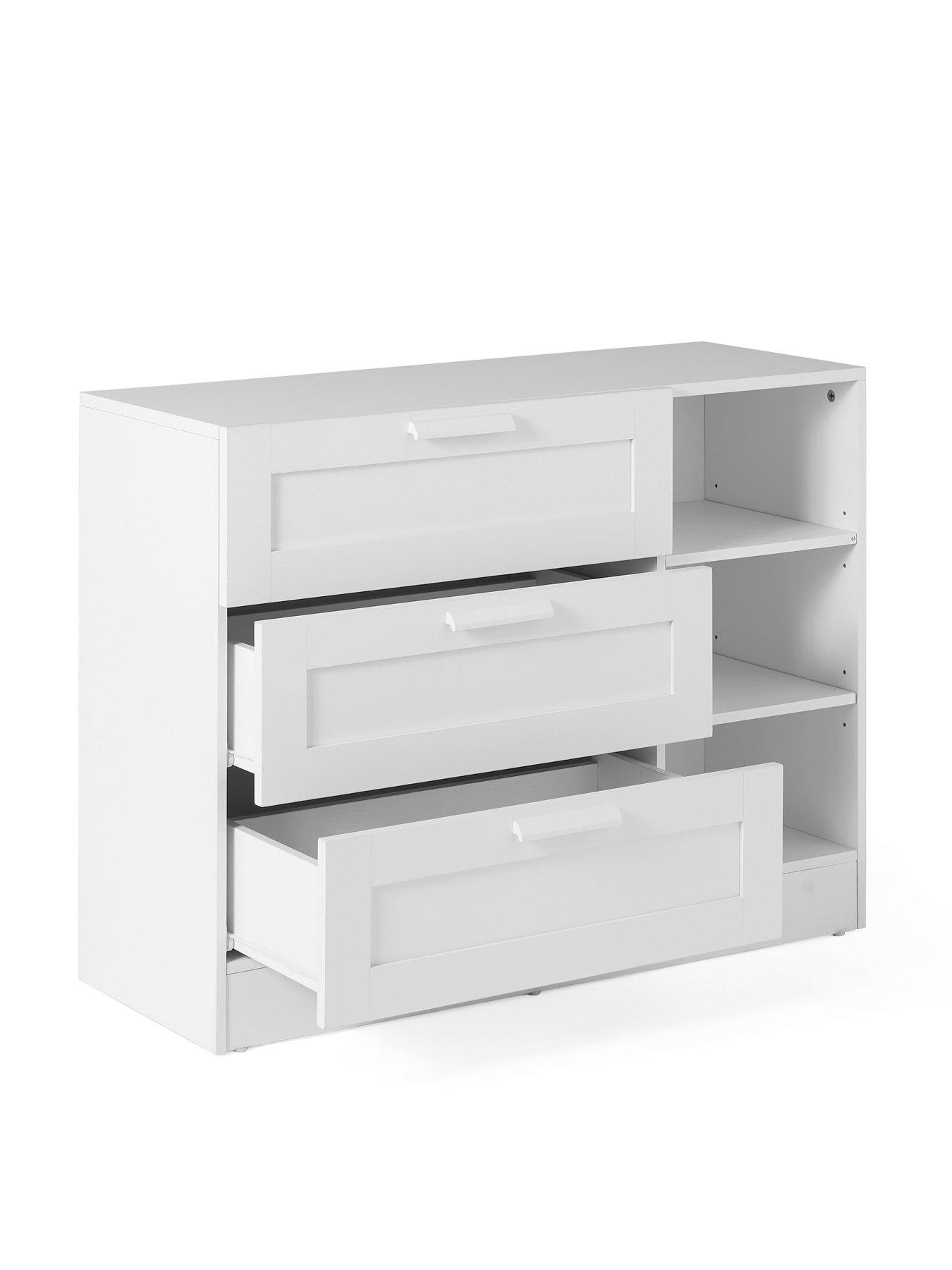 Image 4 of 7 of The Very Collection Taryn Kids&nbsp;3 Drawer, 3 Shelf Chest - White