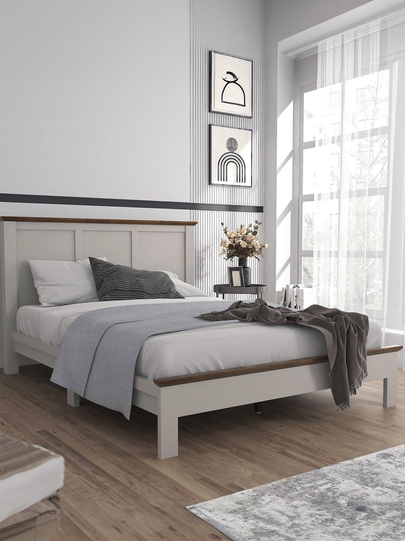 front image of very-home-crawford-wooden-bed-with-mattress-options-greydark-oak-buy-amp-save