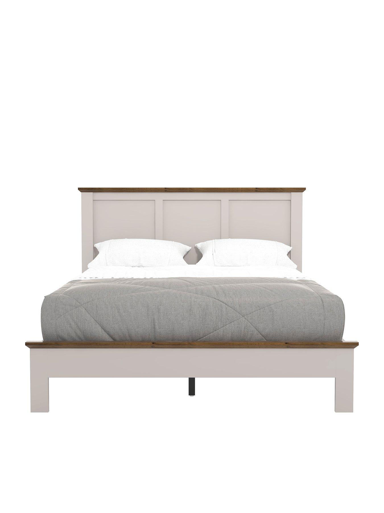 Image 3 of 6 of Very Home Crawford Wooden Bed with Mattress Options - Grey/Dark Oak (Buy &amp; SAVE!)