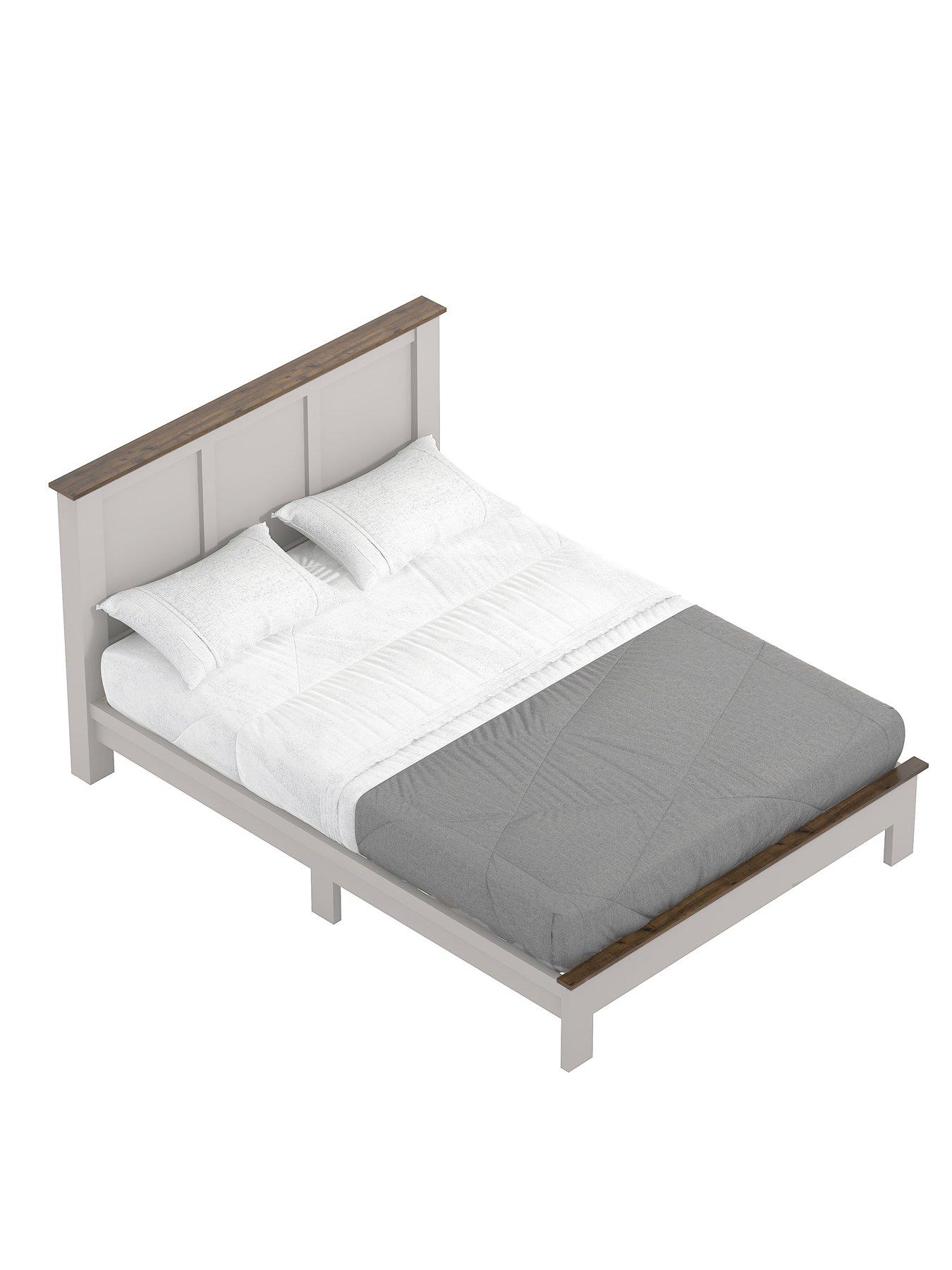 Image 4 of 6 of Very Home Crawford Wooden Bed with Mattress Options - Grey/Dark Oak (Buy &amp; SAVE!)