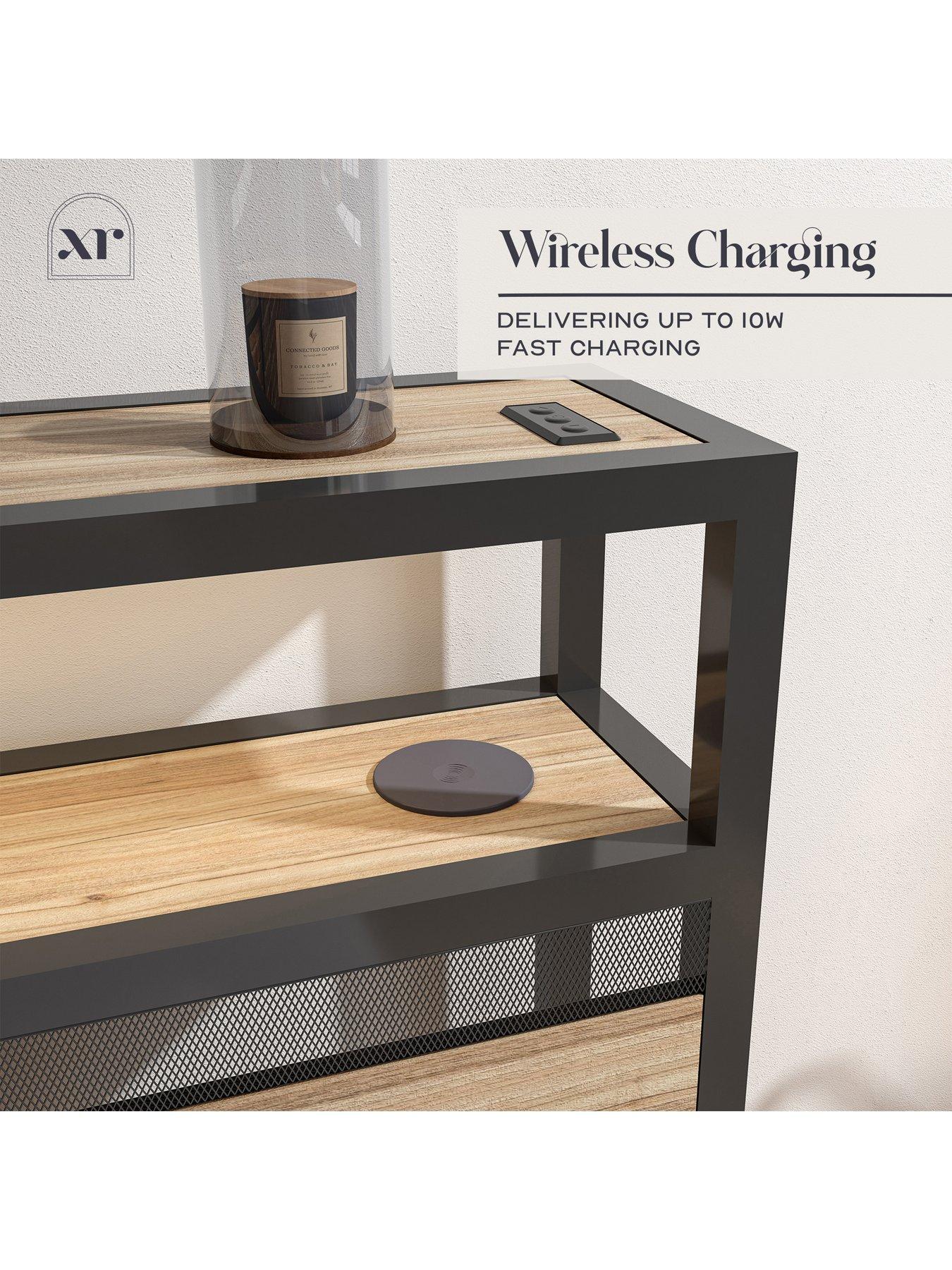 Image 7 of 7 of XR Living Denver Ottoman Bed With Wireless Charging and App Controlled LED - Oak/Black