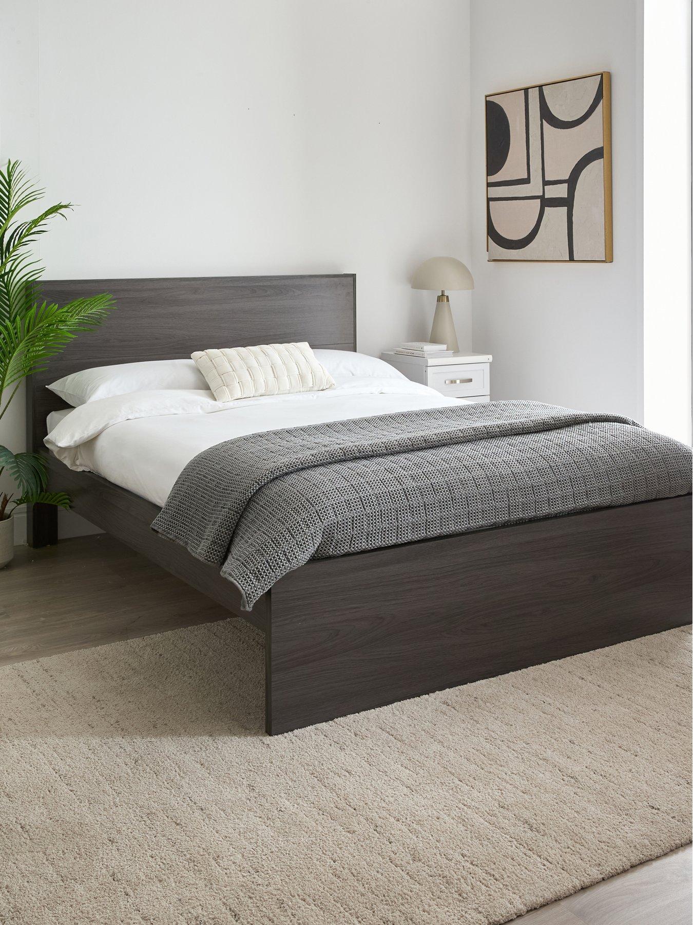 Very Home Camberley Bed Frame with Mattress Options (Buy  &  SAVE!) - Dark Oak