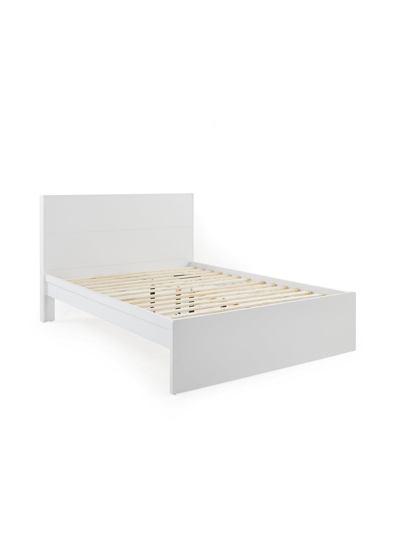  image of very-home-camberley-bed-frame-with-mattress-options-buy-amp-save-white