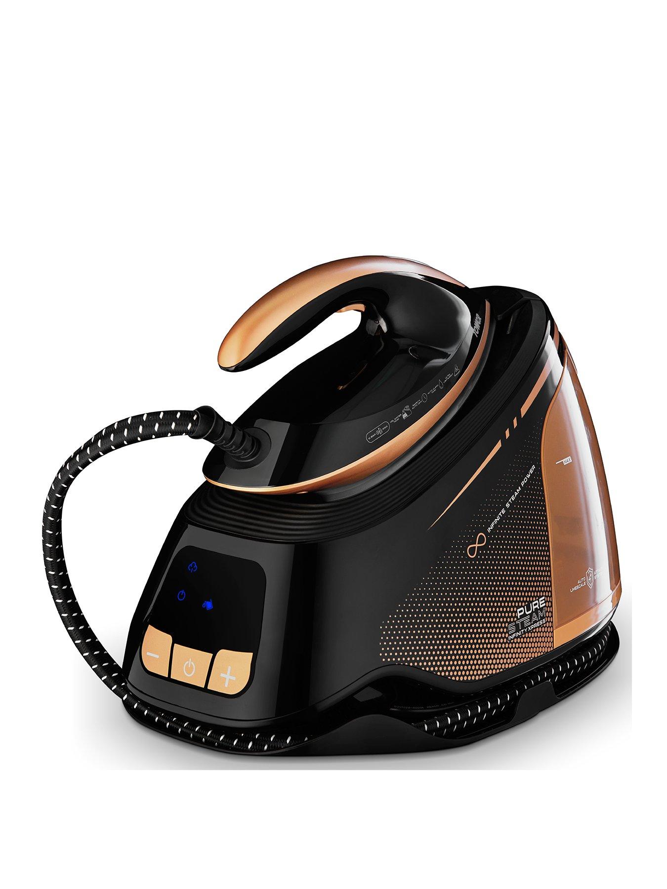 Tower T22030GLD PureSteam Infinity Xpress 8 Bar Steam Generator Iron - Black