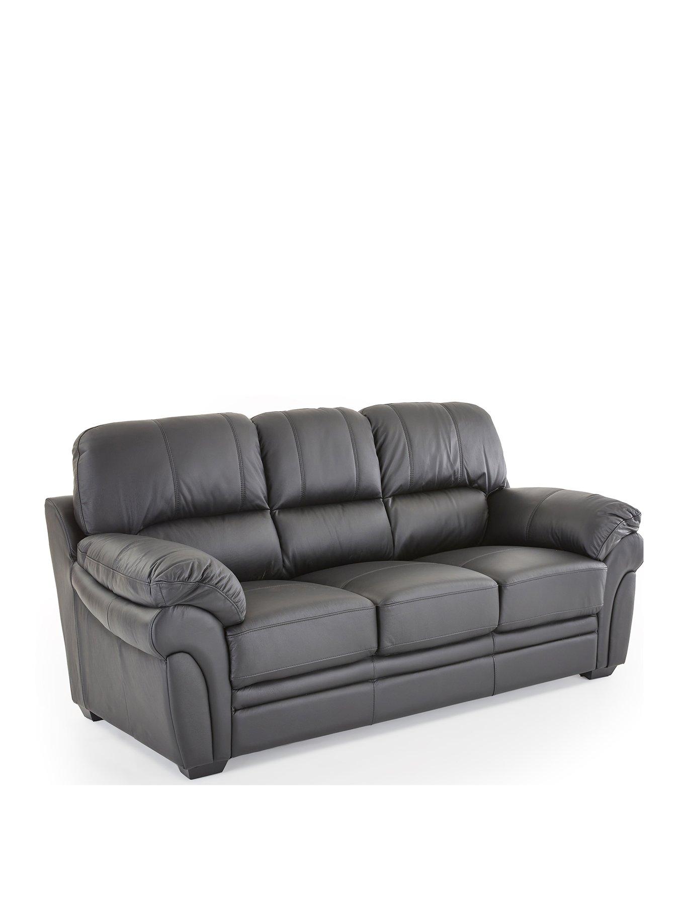 Image 3 of 7 of The Very Collection Wilmslow 3 Leather Sofa + 2 Armchairs Set (Buy &amp; SAVE!)